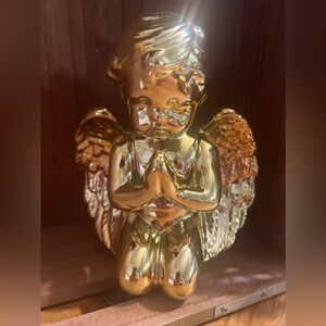 Gold Praying Angel Figure